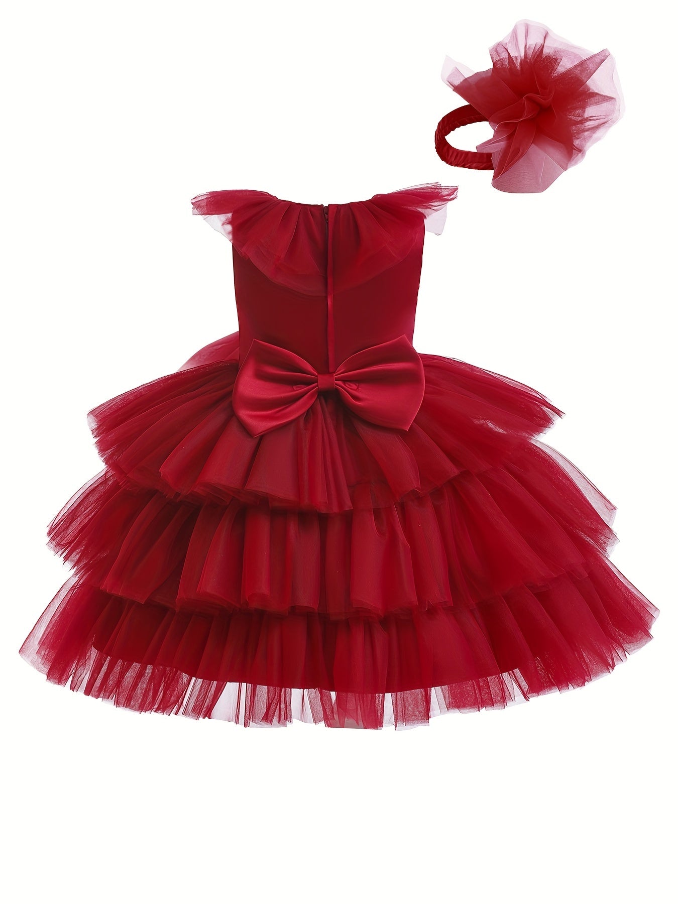 Puffy Tiered Princess Dress Grace Outfit for Wedding Birthday Party Performance