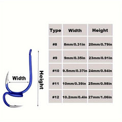 5pcs High Carbon Steel Fishing Hooks Double Hooks