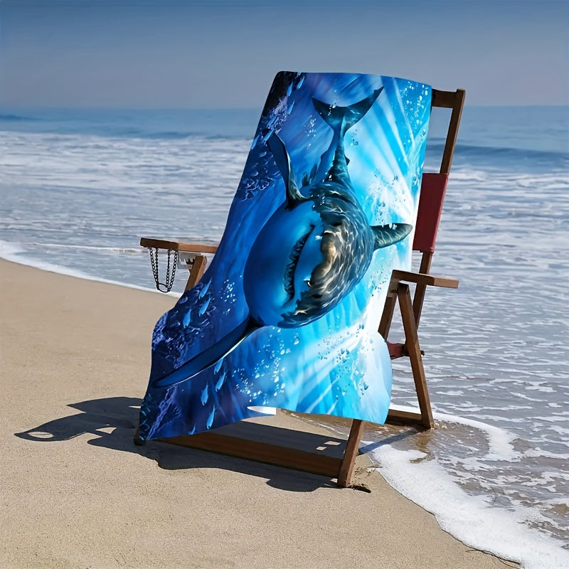 Quick Drying Shark Beach Towel Sand Proof Personalized Pattern 80x160cm