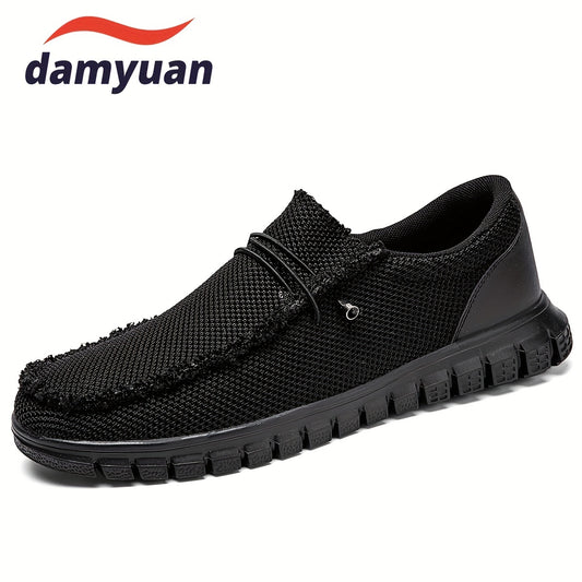Men's Distressed Mesh Loafer Shoes Anti-skid Walking Shoes