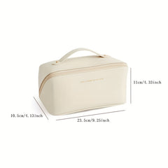 Portable PU Leather Cosmetic Case Toiletry Bag for Travel