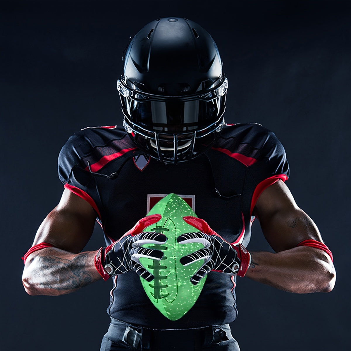 Fluorescent Bright Football PU Leather Rugby Training Ball