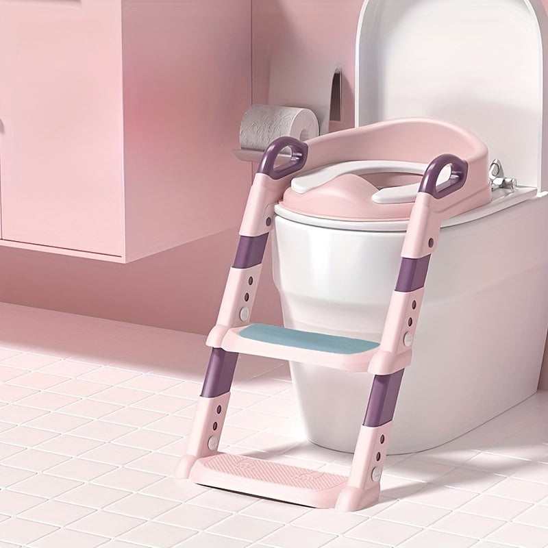 Child Toilet Seat Frame with Foldable Ladder