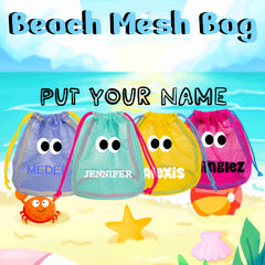 Mesh Drawstring Bag for Beach Toys & Camping Gear, Large Capacity