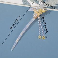 Vintage Osmanthus Hairpin with Tassel for Ladies Dress Up