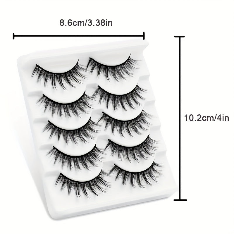 5 Pairs 3D Mink Lashes Natural Thick And Long False Eyelashes Extension