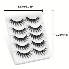 5 Pairs 3D Mink Lashes Natural Thick And Long False Eyelashes Extension