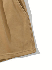 Cartoon Goose Pattern Comfy Shorts Men's Casual Drawstring Shorts