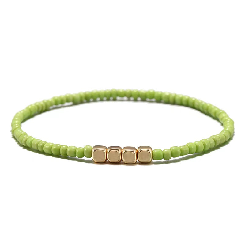 Boho Style Rice Beads Multicolor Bracelet