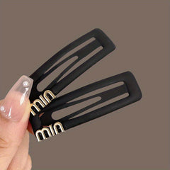 Golden Smile Face Hair Clip Frosted Texture Hair Accessories