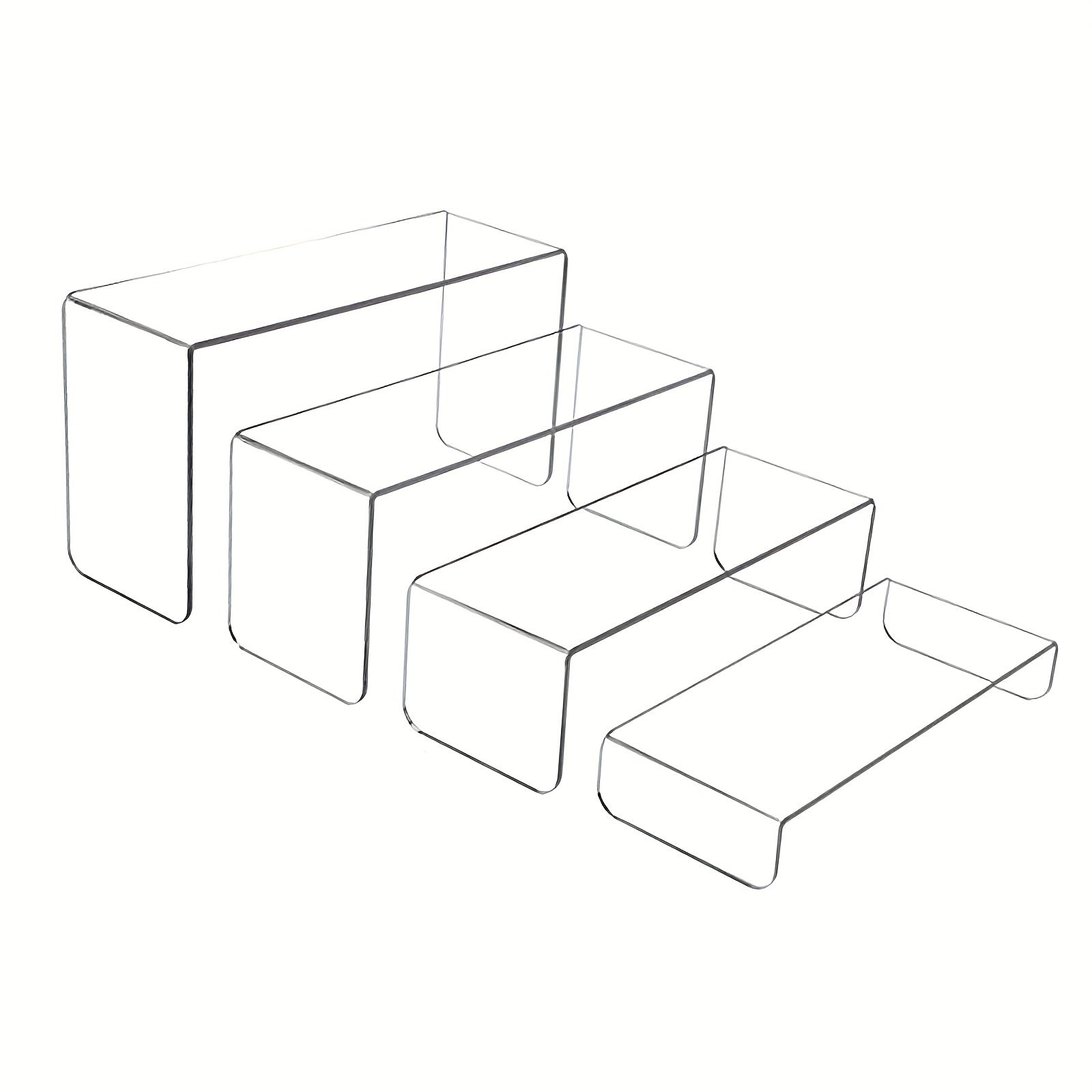 4 Layer Acrylic Display Stand for Dessert Dolls Cosmetics Collection