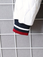 Boys Casual Letter Print Fleece Baseball Jacket