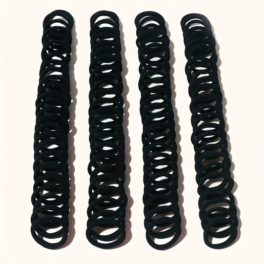 100pcs Non Slip Hair Tie Ponytail Holder Elastic Hair Accessory