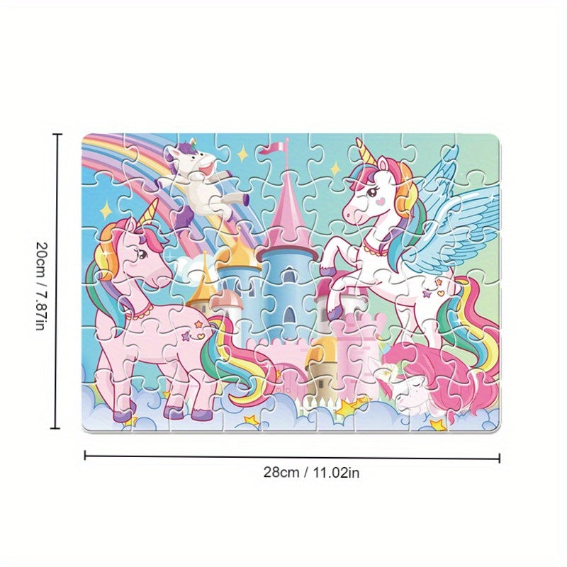 54pcs Unicorn Jigsaw Puzzle Ages 3 Develops Hand Eye Coordination