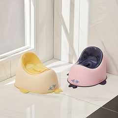 Adorable Whale Pattern Backrest Toilet for Kids