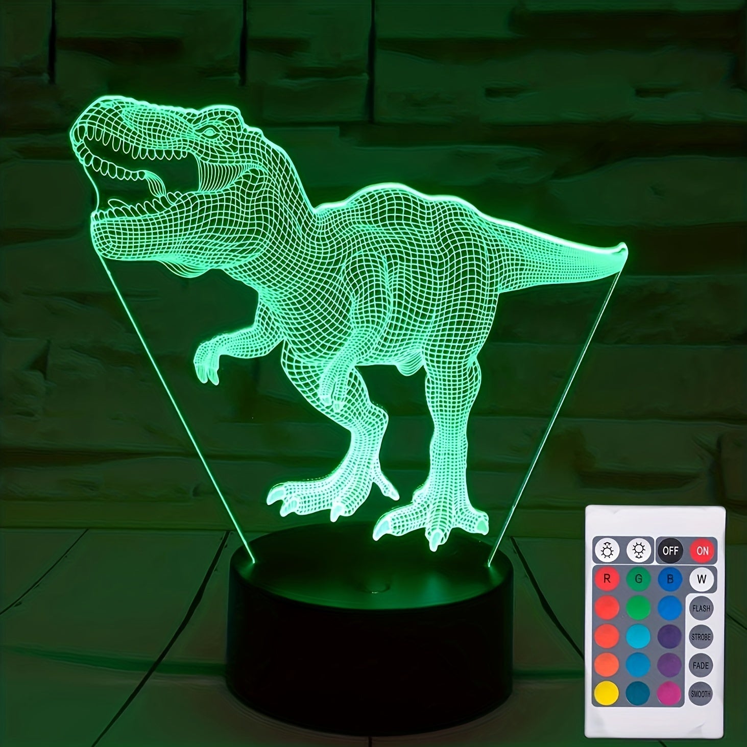 Dinosaur 3D Night Light Lamp LED Baby Nursery Kids Room Home Decor Xmas Birthday