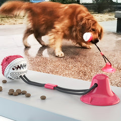 Dog Rope Ball Toys Teeth Grinding Food Leakage Device Suction Cups Dog Toys