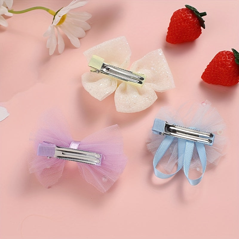 10pcs Sweet Bow Butterfly Hair Clips Princess Hair Accessories
