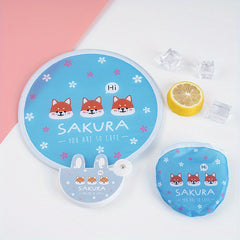 Cartoon Pattern Fan Carry on Plastic Fan Mini Portable Fan