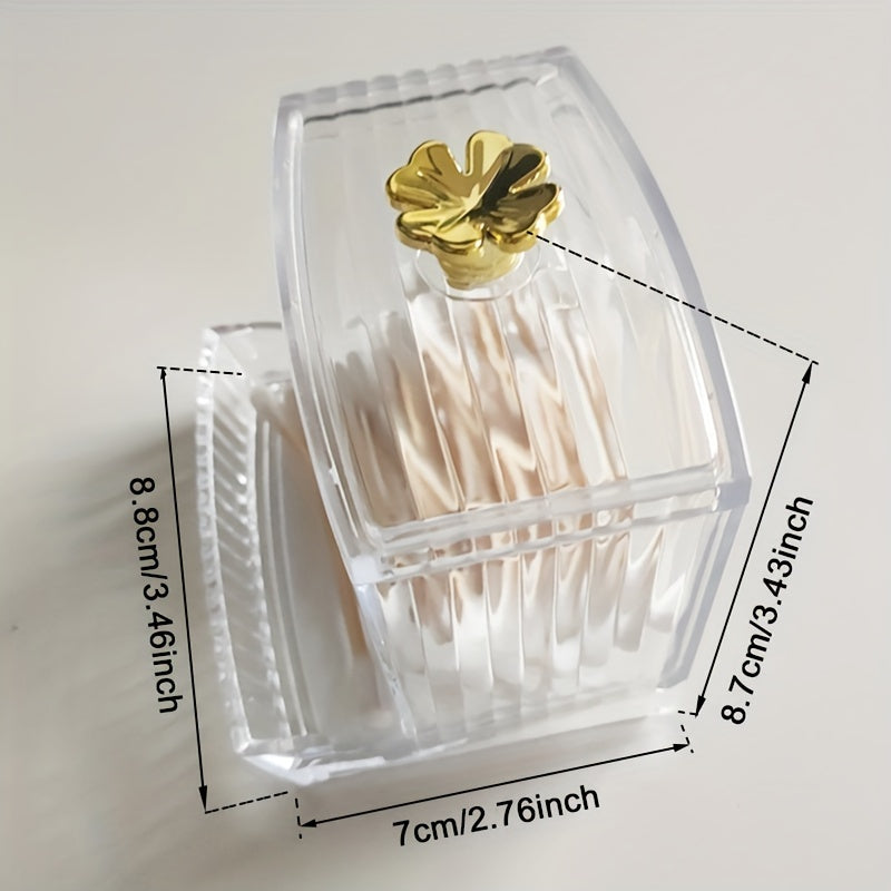 Transparent Storage Box for Q-tip and Cotton Pad