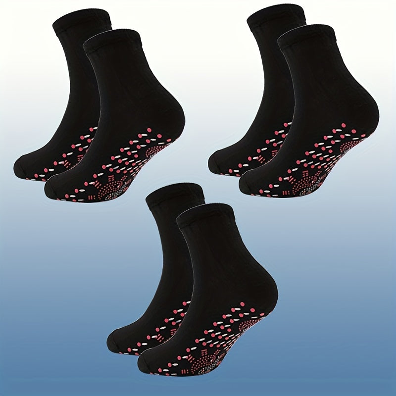 3 Pairs Self-heating Socks Magnetic Therapy Health Heated Socks