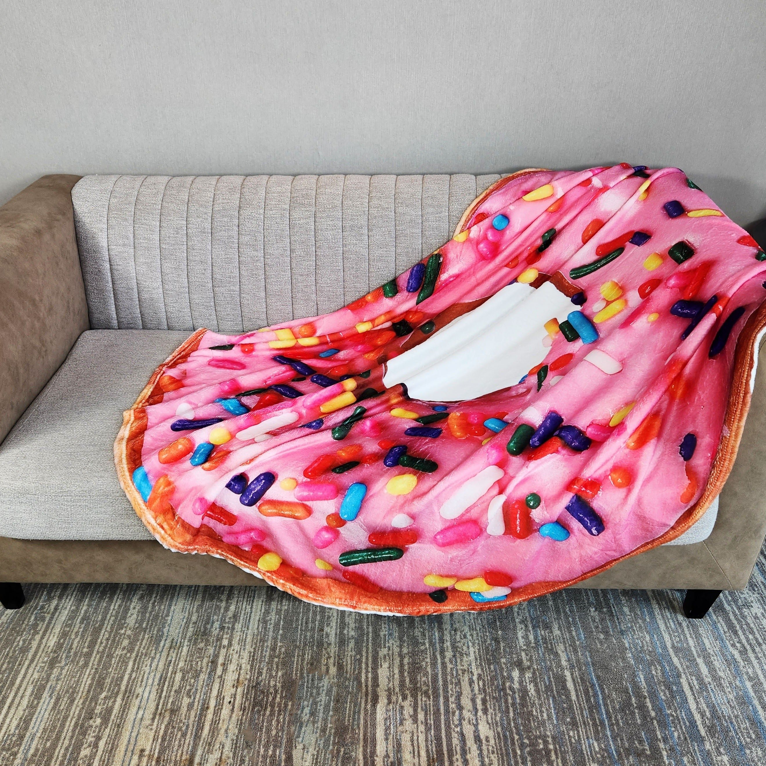 Creative Simulation Donut Digital Printing Blanket Flannel Casual Blanket