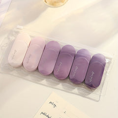 6pcs Gradient Correction Strip Japanese Mori Series Mute Large Capacity Statione