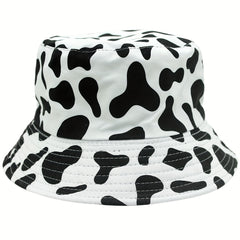Cow Pattern Print Sunshade Bucket Hat for Men Women
