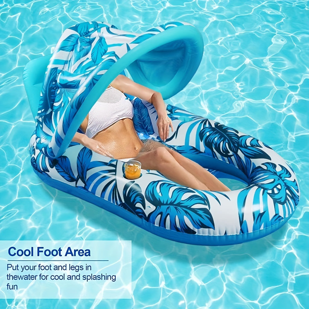 Inflatable Sunshade & Sunscreen Pool Float - Stay Protected While Relaxing