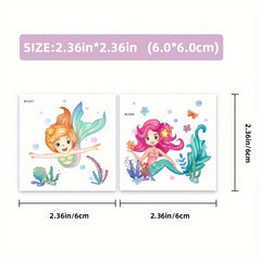 Mermaid Waterproof Temporary Tattoos - Set of 20 Sheets