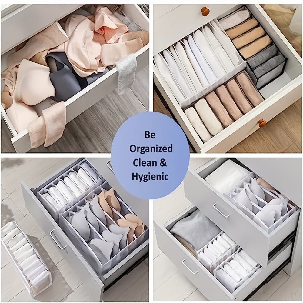 6 Grids Bra Drawer Organizers Lingerie Storage Bins