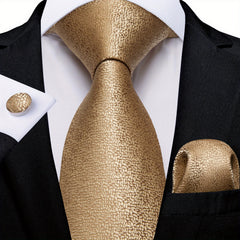 Silk Men's Tie Solid Color Necktie Set