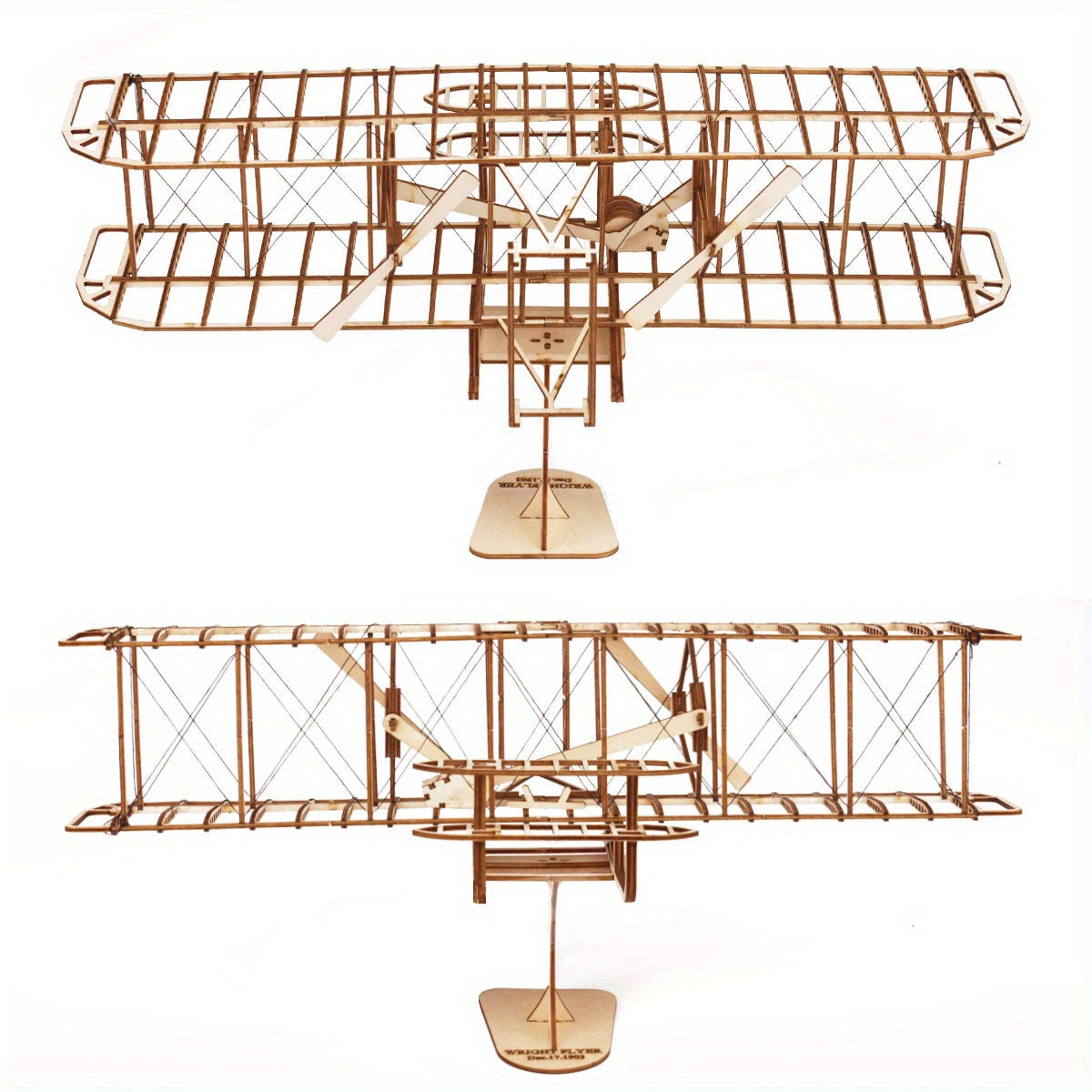 125Pcs 3D Wooden Airplane Model Puzzle Educational Gift for Children