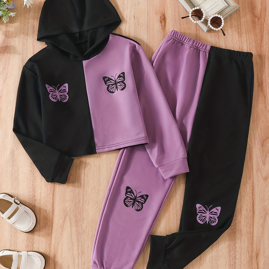 Girls Long Sleeve Hoodie Set