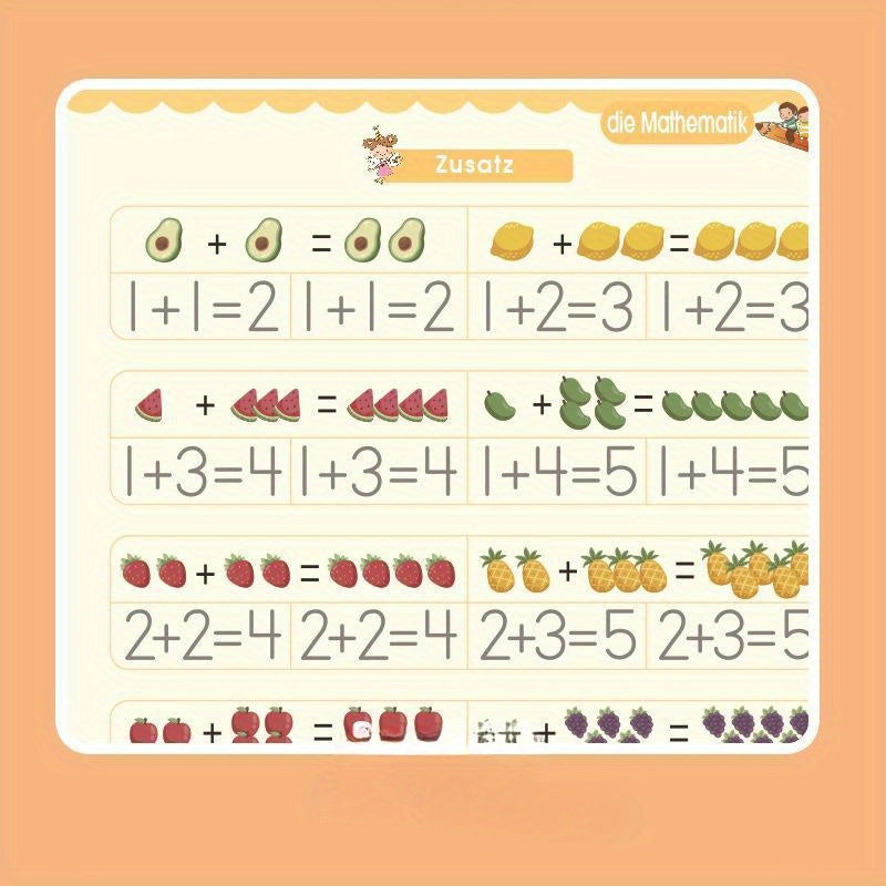 German Preschool Tracing Workbook with Colorful Alphabet and Numbers