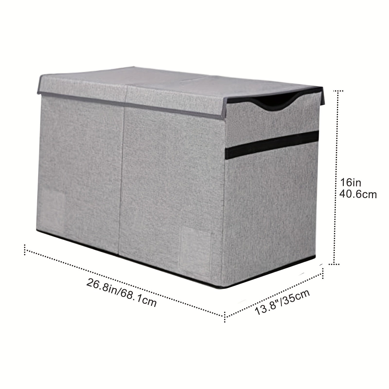 Large Collapsible Toy Storage Box With Lid - Sturdy Organizer for Kids