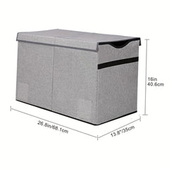 Large Collapsible Toy Storage Box With Lid - Sturdy Organizer for Kids