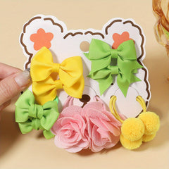 10pcs Bow Flowers Hair Tie Ponytail Holders Hair Accessories Sets for Baby Girls