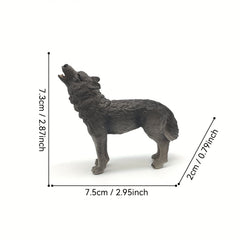 Realistic Wolf Howling Model with Textured Fur & Expressive Eyes
