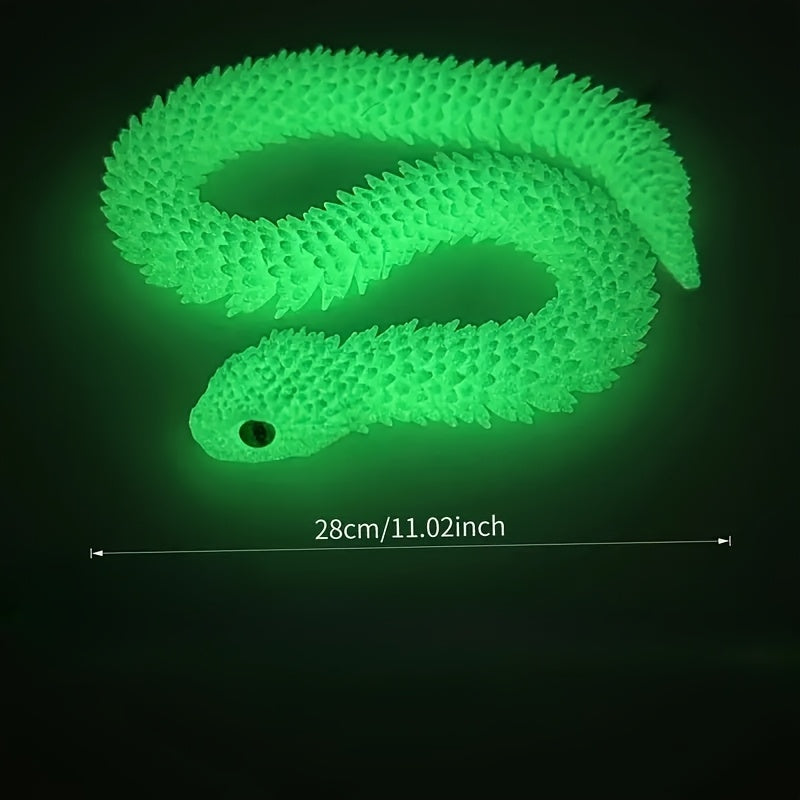3D Printed Glowing Snake Statue Halloween Christmas Decoration