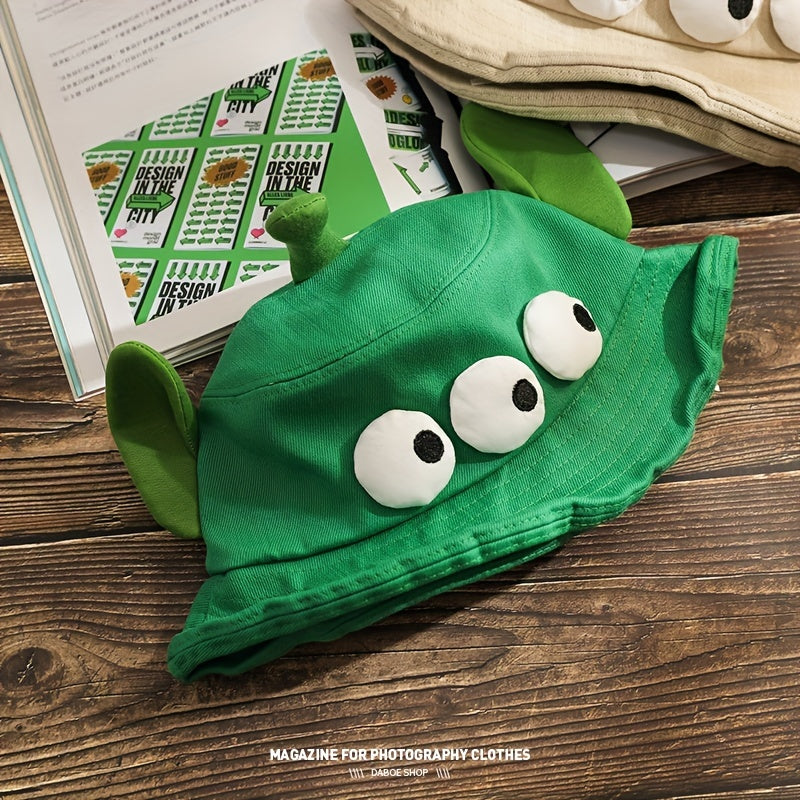 Three Eye Monster Bucket Hat Sun Protection Basin Hat For Man