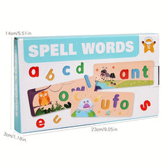 Wooden Language Learning Toy Spell Learning Puzzle Preschool Activities