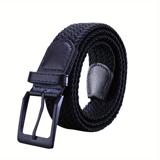 Men's Golf Braided Stretchy Belt Casual Elastic Belt for Jeans