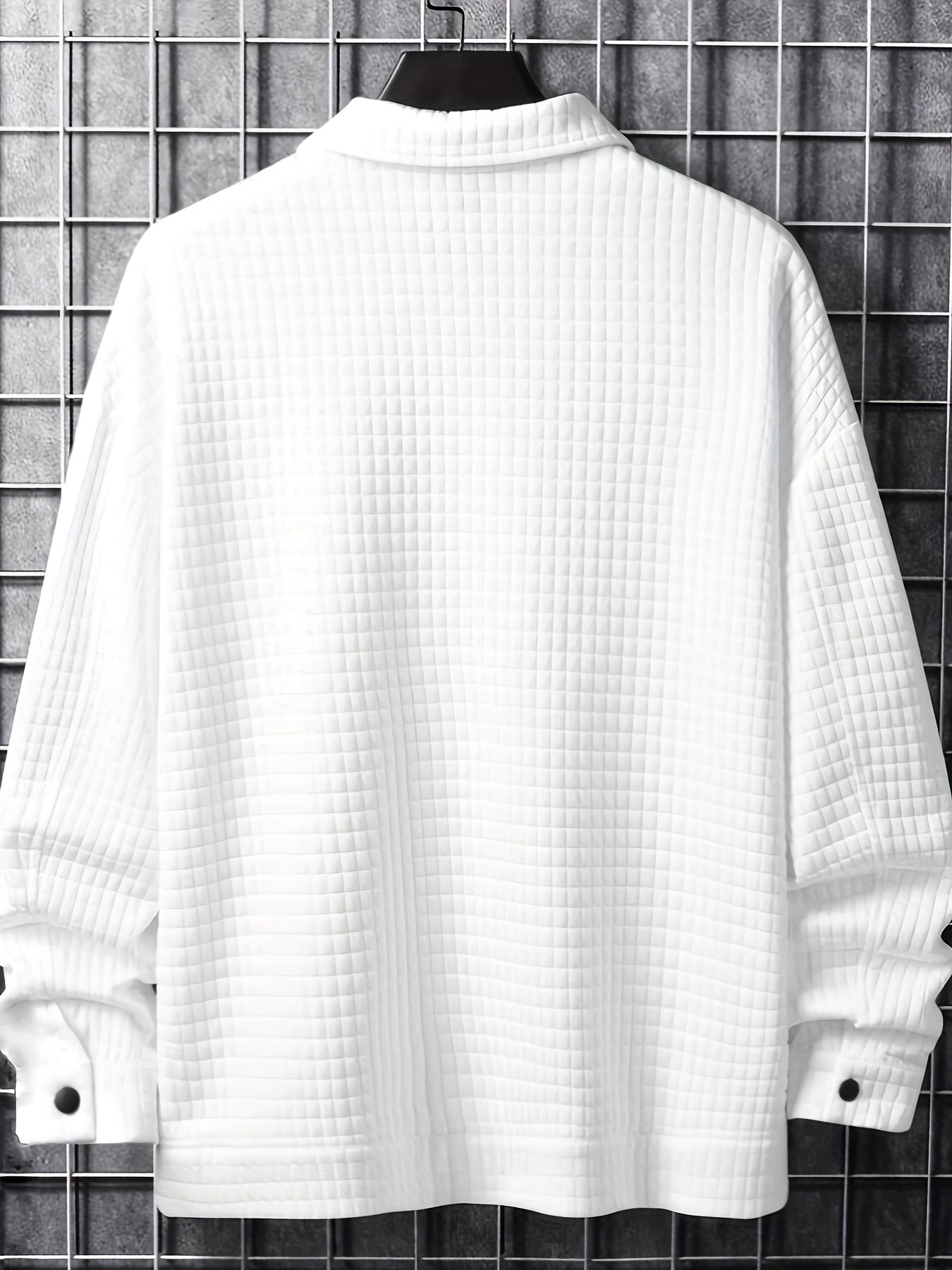 Men's Button Lapel Collar Long Sleeve Jacket