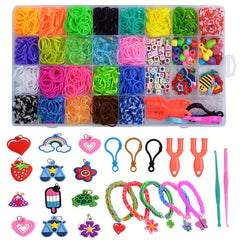 Rainbow DIY Elastic Hair Rope Set Hair Accessories For Kids