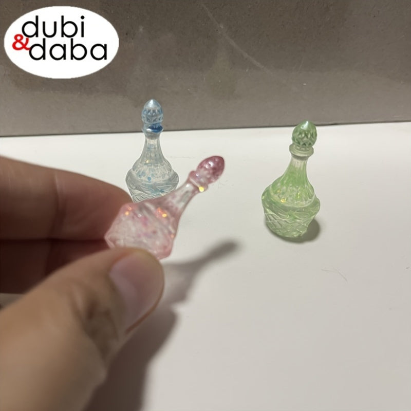 3pcs Mini Sparkling Perfume Bottles for Dollhouse