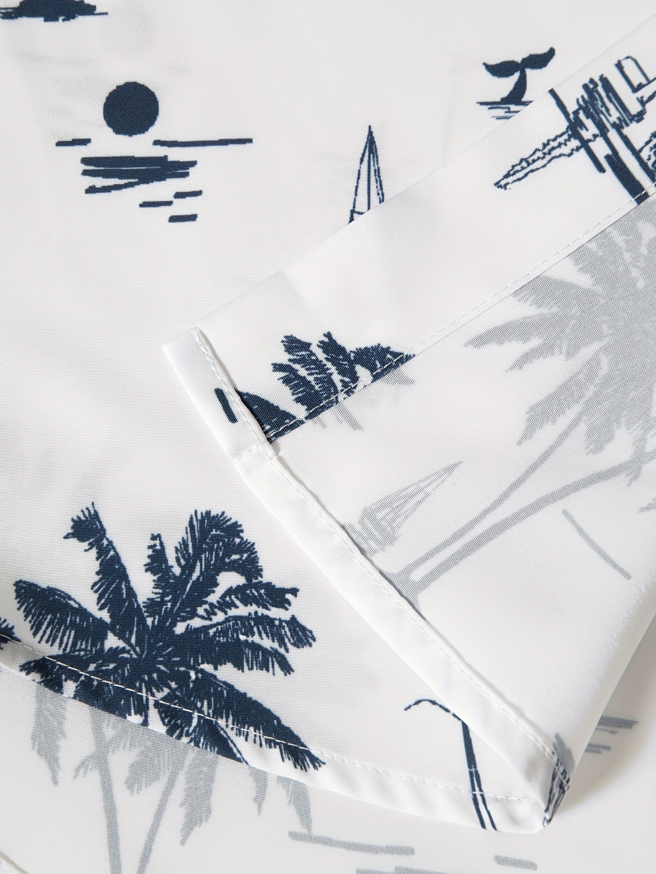 Men's Coconut Tree Hawaiian Shirt - Short Sleeve Button Up