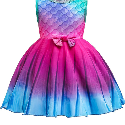 Girls Mermaid Princess Formal Dress for Christmas Evening Party