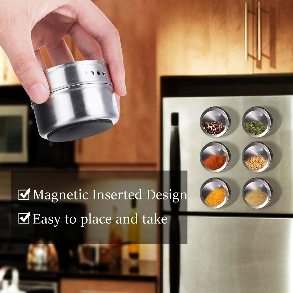 Magnetic Spice Tins Set Stainless Steel Spice Storage Container