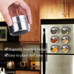 Magnetic Spice Tins Set Stainless Steel Spice Storage Container